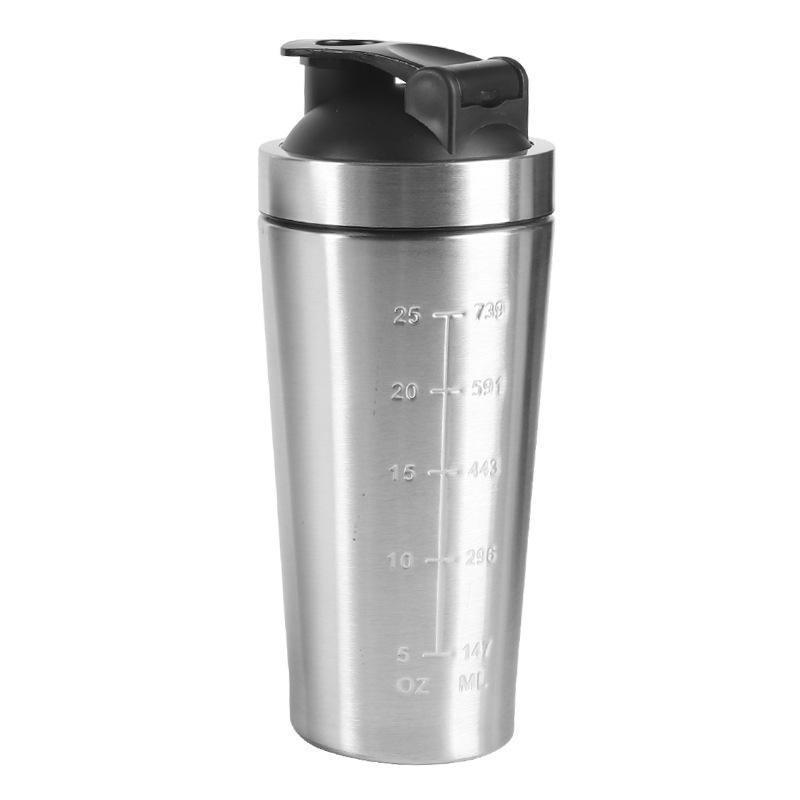 Single-Layer Stainless Steel Shaker Bottle for Protein Shakes and Smoothies - Large Capacity Sports Water Bottle