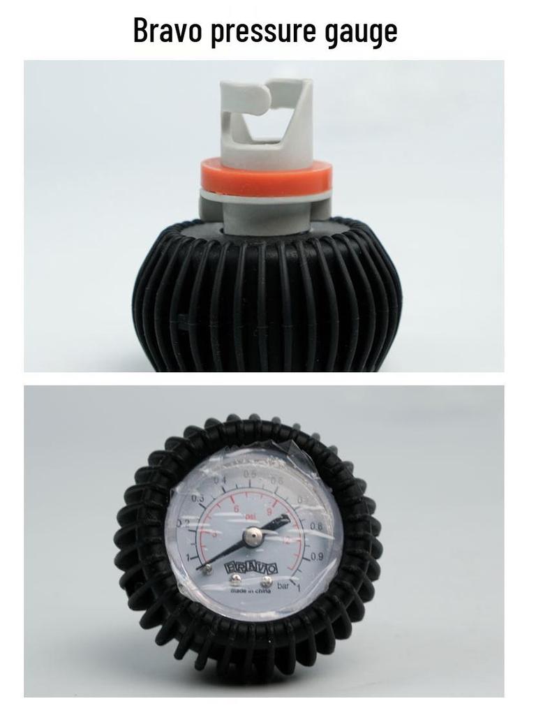 Inflatable Fishing Boat Rubber Accessories: One-Way Air Pressure Valve Gauge