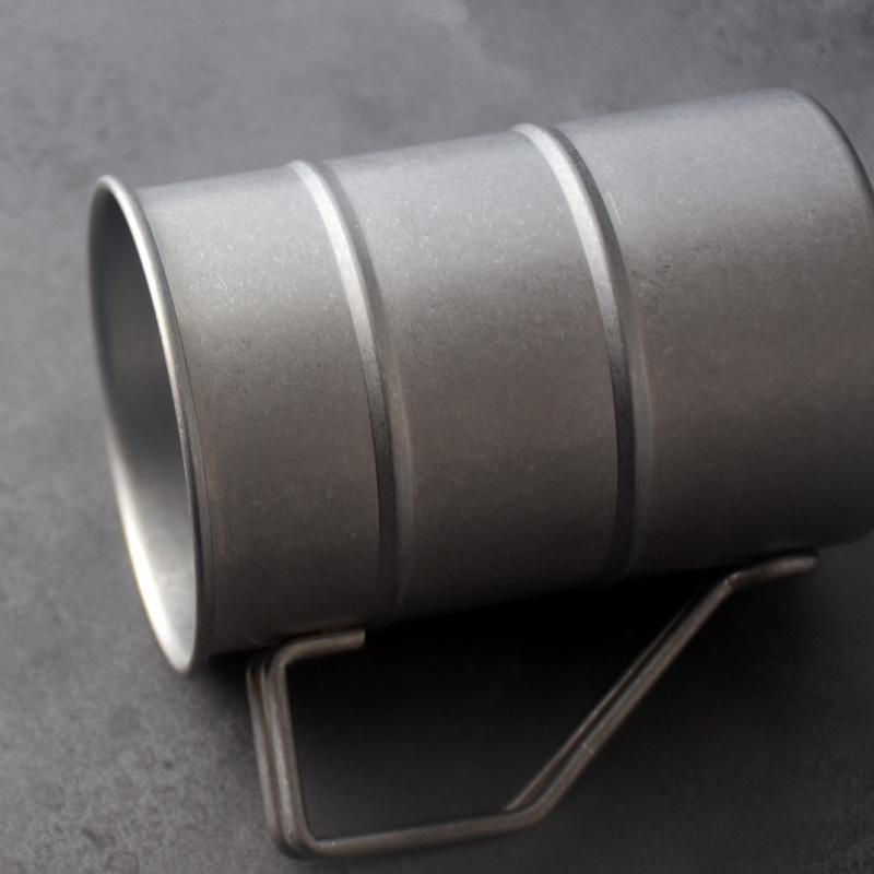 Retro Distressed 304 Stainless Steel Outdoor Mug - Portable Camping Coffee or Juice Cup