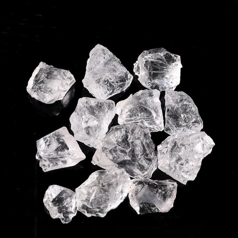 Natürlicher, ungeschliffener, transparenter, weißer Kristall-Aromastein-Schmuck