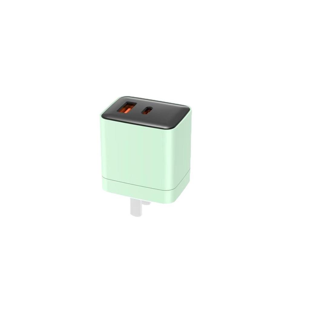 PD30W Gallium Nitride Fast Charger with Foldable Plug, A+C Ports for Apple and Android Devices