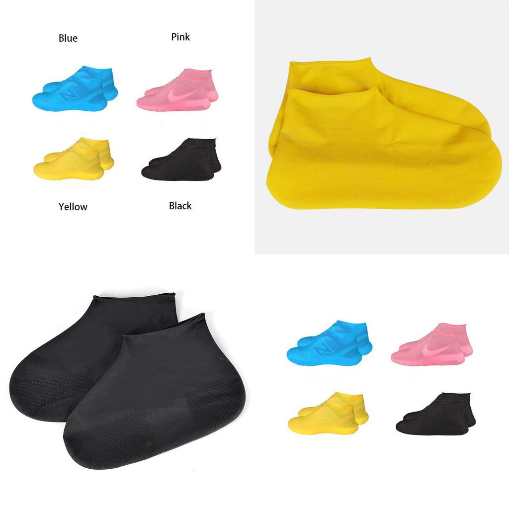Outdoor 1 Pairs Waterproof Rubber Rain Shoe Covers Overshoes Boot Covers