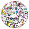 51-Pack Unicorn & Horse Rainbow Cartoon Graffiti Stickers - Waterproof for Laptops, Suitcases, and Cars.