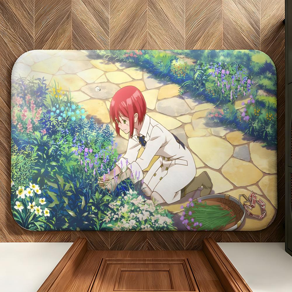 Anime A-Akagami Floor Mat Soft Flannel Floor Mat Suitable for Entryways, Living Rooms, Bedrooms, and Bathrooms