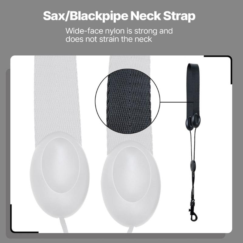 Saxophone Strap Adjustable Neck Strap Clarinet Harness Nylon Decompression Neck Strap Sax Shoulder Belt Durable