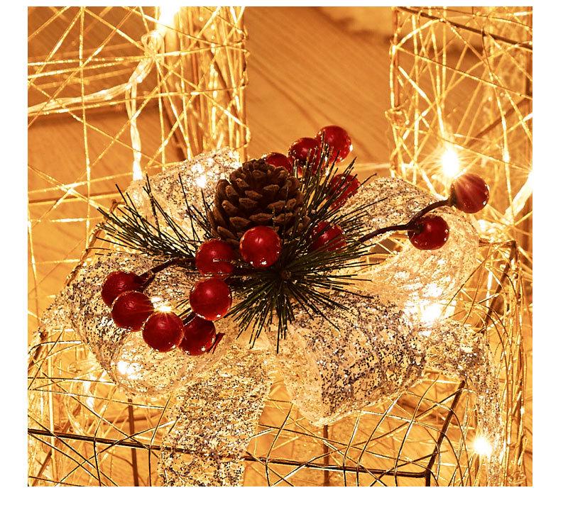 Illuminated Christmas Deer with Cart Gift Set - Festive Window Decorative Ornaments