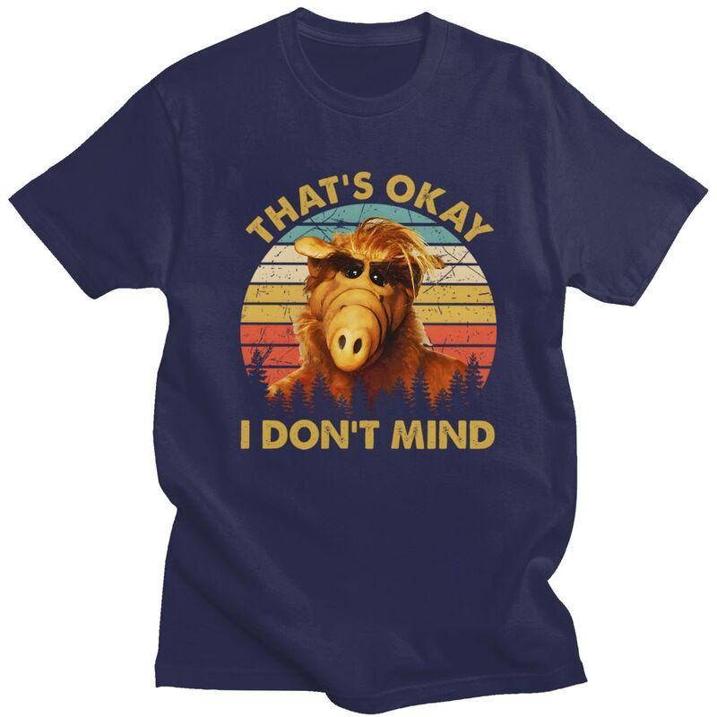 Custom Alf Thats Okay I Dont Mind T Shirt Men Pure Cotton Tshirt Casual Alien Life Form Tee Tops Fashion Tshirts