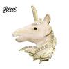 Rainbow Unicorn Pin Brooch Horse Design Enamel with Imitation Crystals