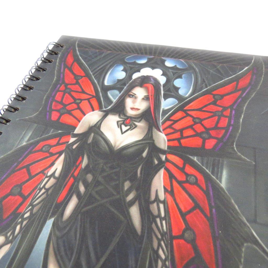 Les Trésors De Lily [J5596] - 'Fairy Dreams' Black Red Spiral Notebook