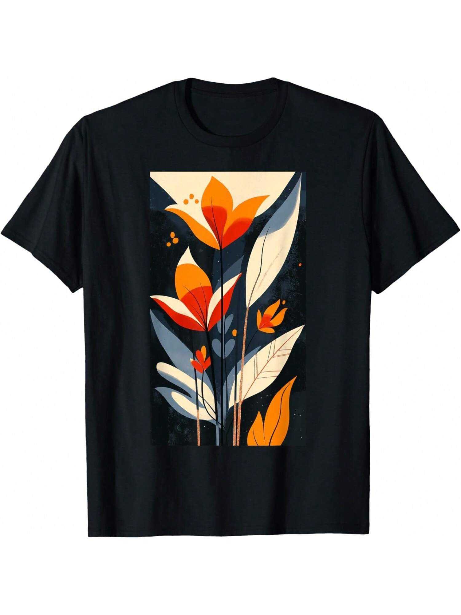 Art Floral Pattern Geometric Shapes Floral Art T-Shirt S разноцветный