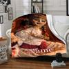 Custom Name Halloween horror Theme Printed Blanket - Perfect for Couch, Bed, Travel & Outdoor Use | Machine Washable, Cozy & Durable.