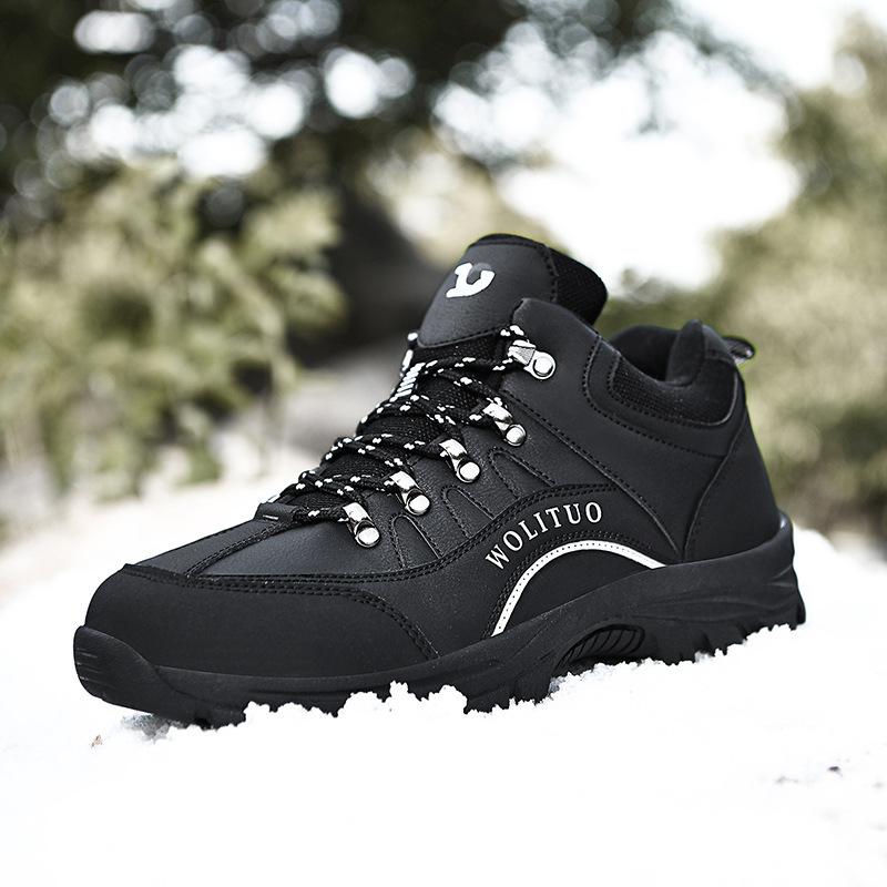 

Новые зимние хлопковые ботинки мужские большого размера уличная повседневная обувь водонепроницаемые и нескользящие кроссовки для папы трансграничные 38