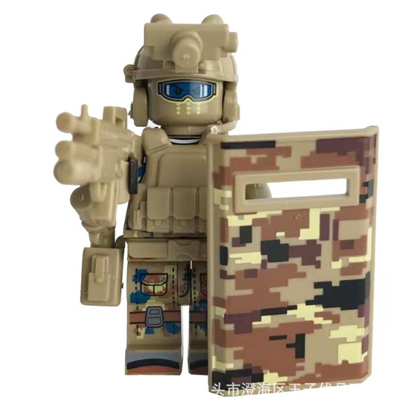 Ninja Warrior Superhero Doll With Weapon Single Building Block Assembly Toy