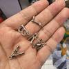 European & American Copper Bamboo Letter Pendants - Elegant, Versatile Jewelry Accessories