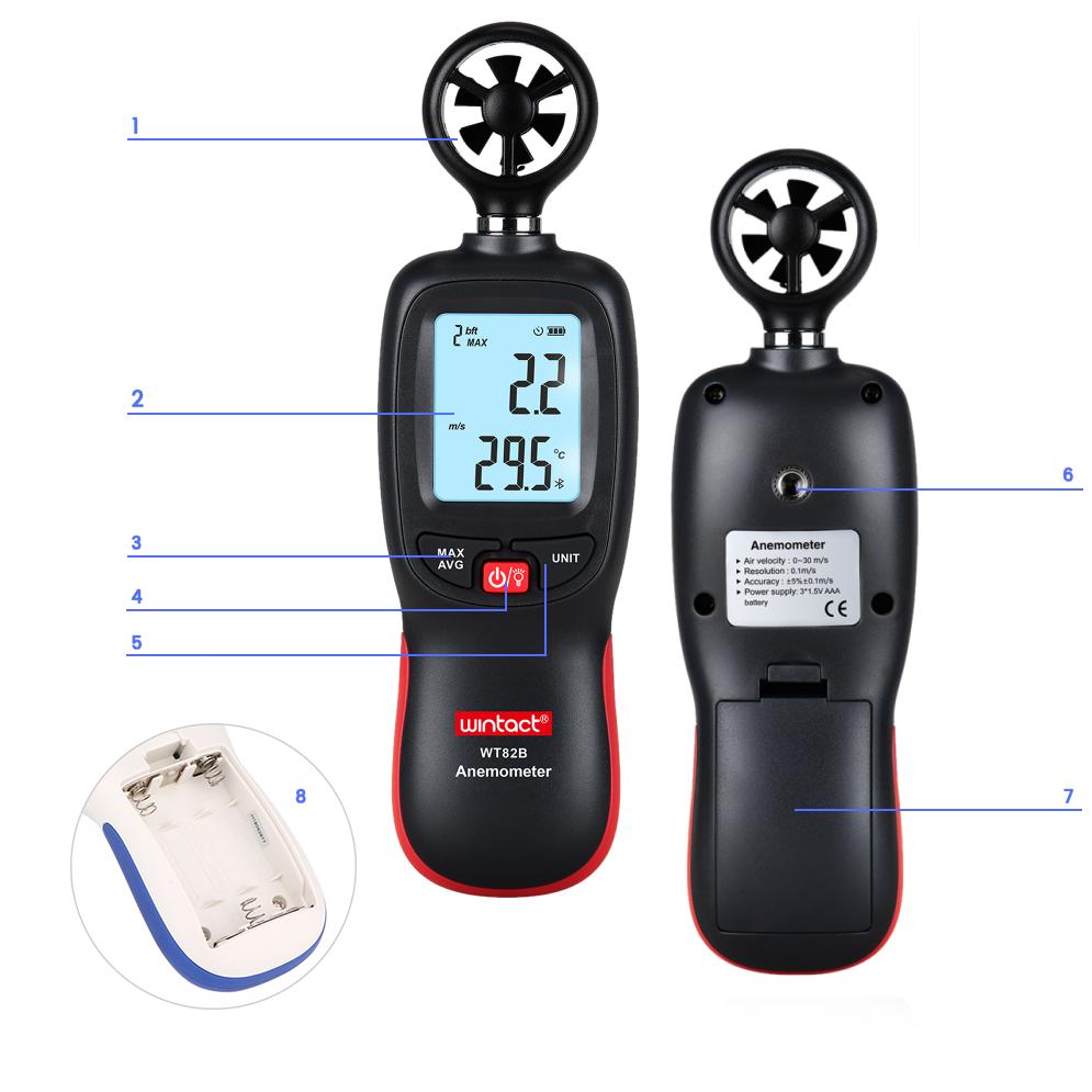 Anemometer - Wind Gauge WT82B