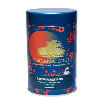 Organic Lemongrass Tea (20 Pack, 2 G), Organic Lemongrass Infusion, Organic Soul