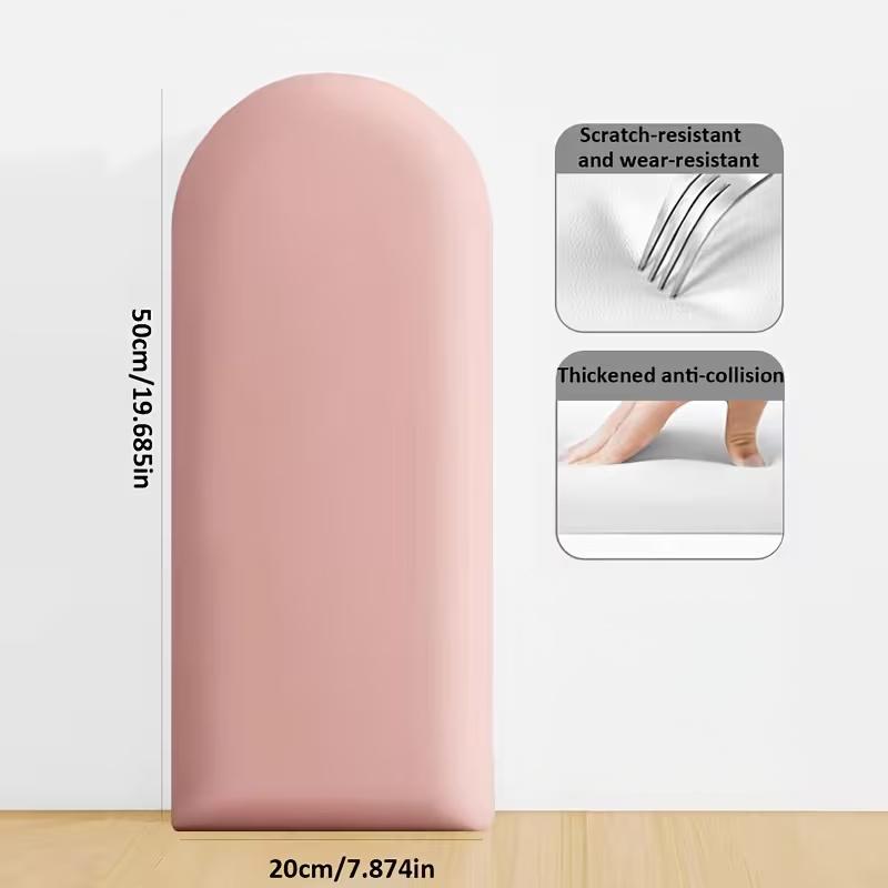1PC 20X50CM Simplicity Anti-collision Wall Mat Soft Bag Children's Bedroom Bed Headboard Self-adhesive Soft Bag Wall Enclosure