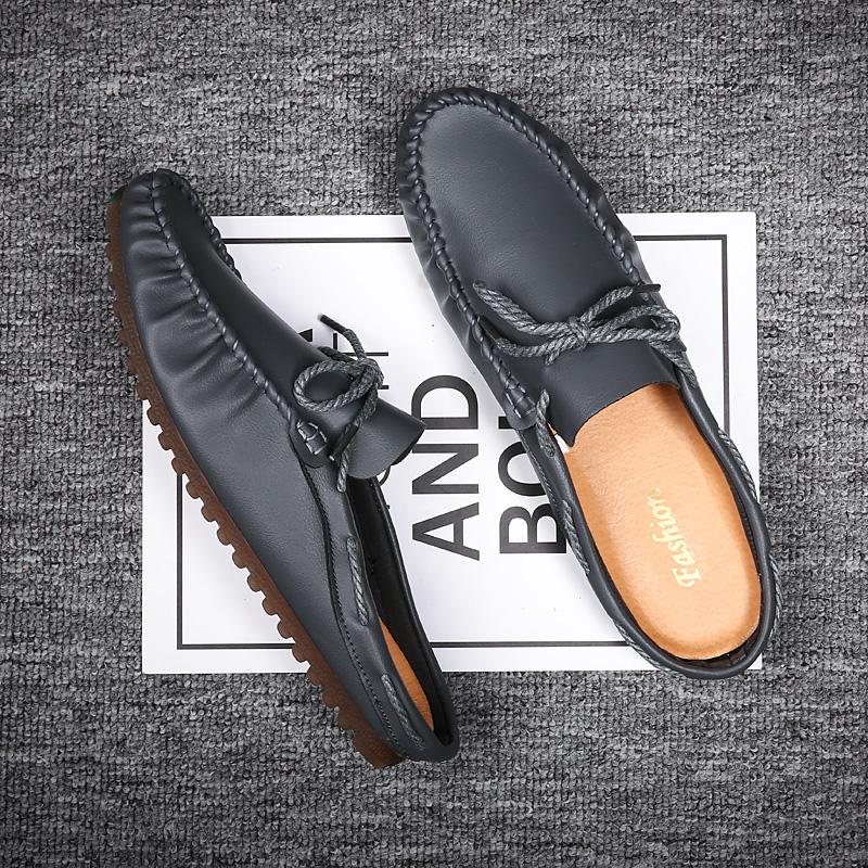 FashionLeather Men Mules Summer Flats Half Shoes for Men Casual Outdoor Breathable Male Half Slippers Lightweight Loafers Men Moccasins