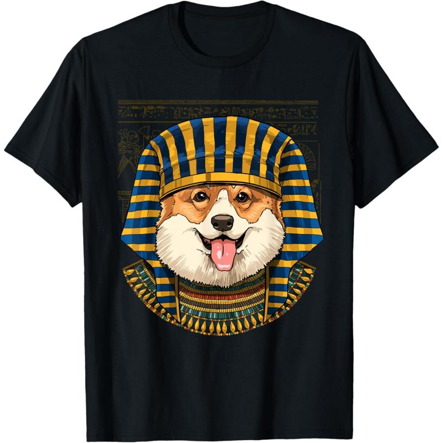 

Corgi Egyptian Pharaoh Historian Archaeologist Dog T-Shirt XXXXXL чорний