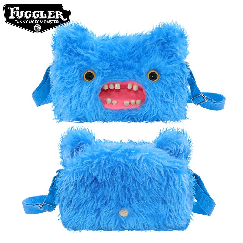 Fugglers Plushies Crossbody Bag Fuggler Mr Buttons Screech Black Monster Stuffed Plush Shoulder Bag Birthday Doll Gifts