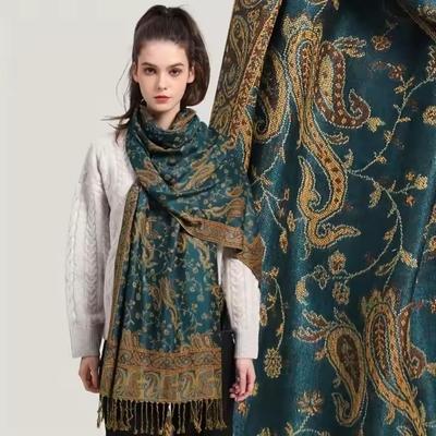 Tassels Sunscreen Shawl Sun Protection Cashmere Scarf Hijab Paisley Shawl  Beach