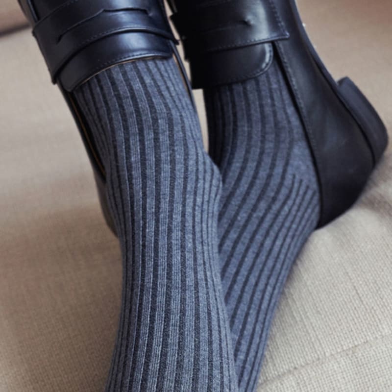 LOEIL Golji Knee Socks - Charcoal