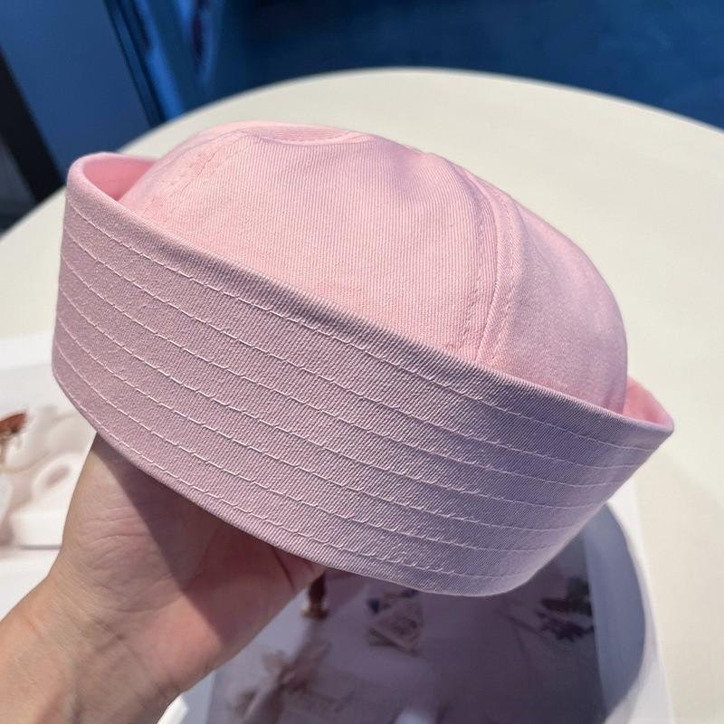 Stylish Striped Sailor Hat For Women Summer Lightweight Breathable Fashion Accessory Pink A