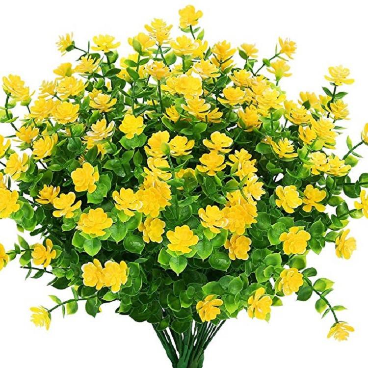Eucalyptus Small Rose Artificial Purple Flowers - Desktop Decoration