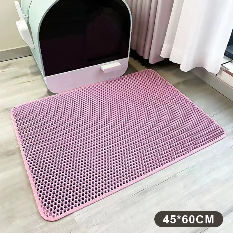 Cat Litter Mat Heavy Duty 2 Layer Waterproof Washable Non Slip Floor Protector for Home Pet Area