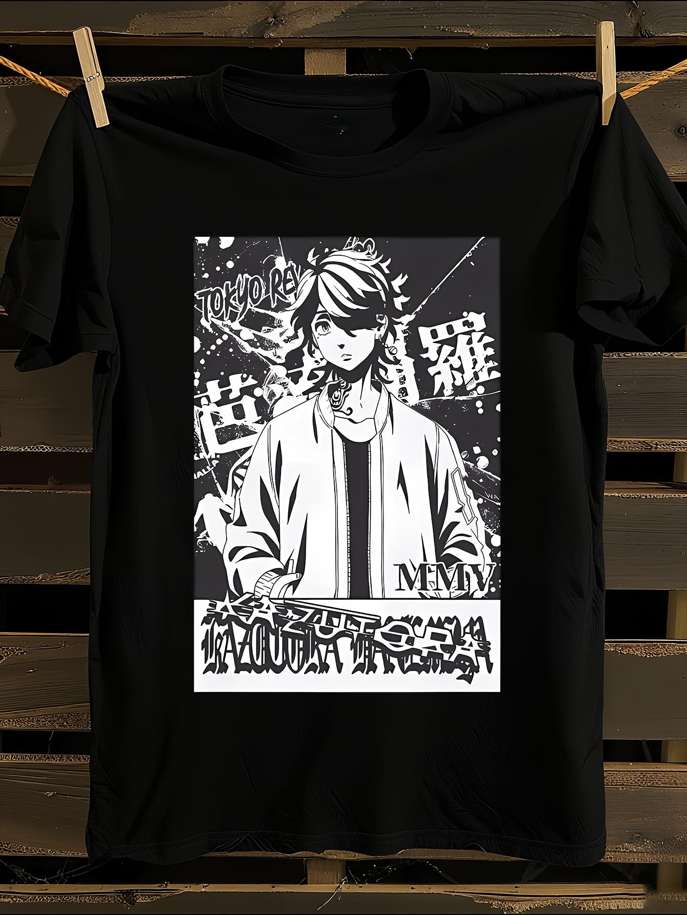 Tokyo Revengers Kazutora Logo White Jersey T-shirt XXL