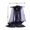 160*50Cm Solid Color  Simulation Silk Chiffon Striped Scarf Wild Fashion Shawl Sunscreen Print Floral Scarf Scarves
