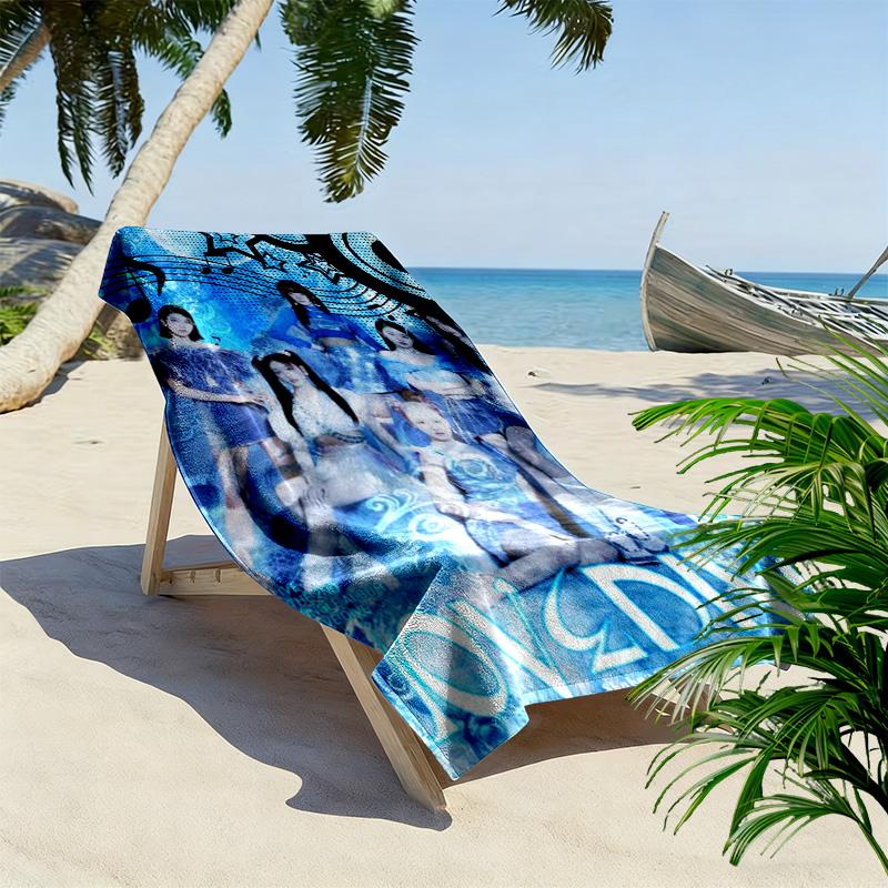 IVE poster Print Beach Towel, Large Soft Quick Dry Towel for Beach Camping Swimming