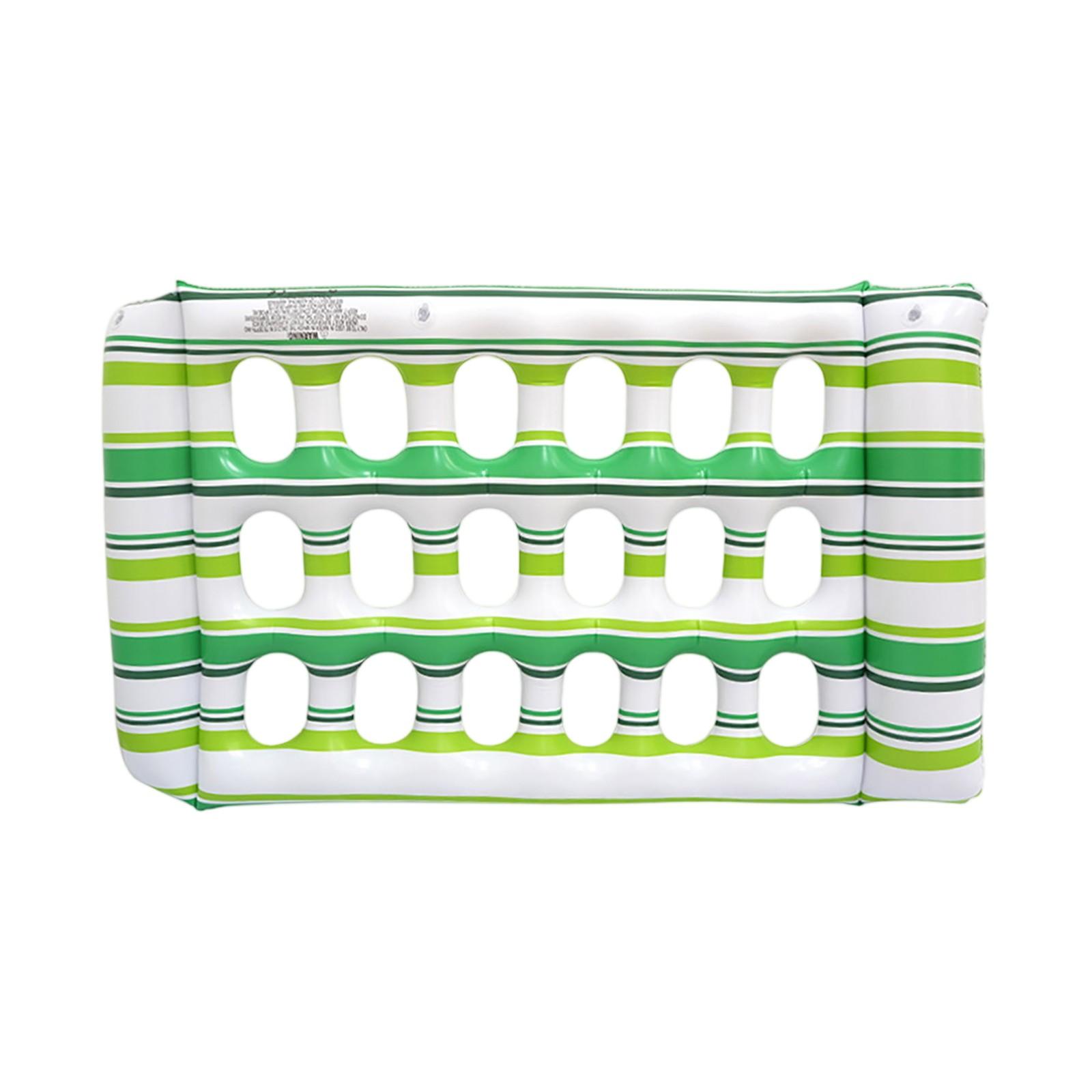 

Надувний Водний Отвір Плаваючий Дорослий Водний Стілець Потовщене Ліжко Водна Вечірка Кольоровий Смугастий Плаваючий One Size зелений