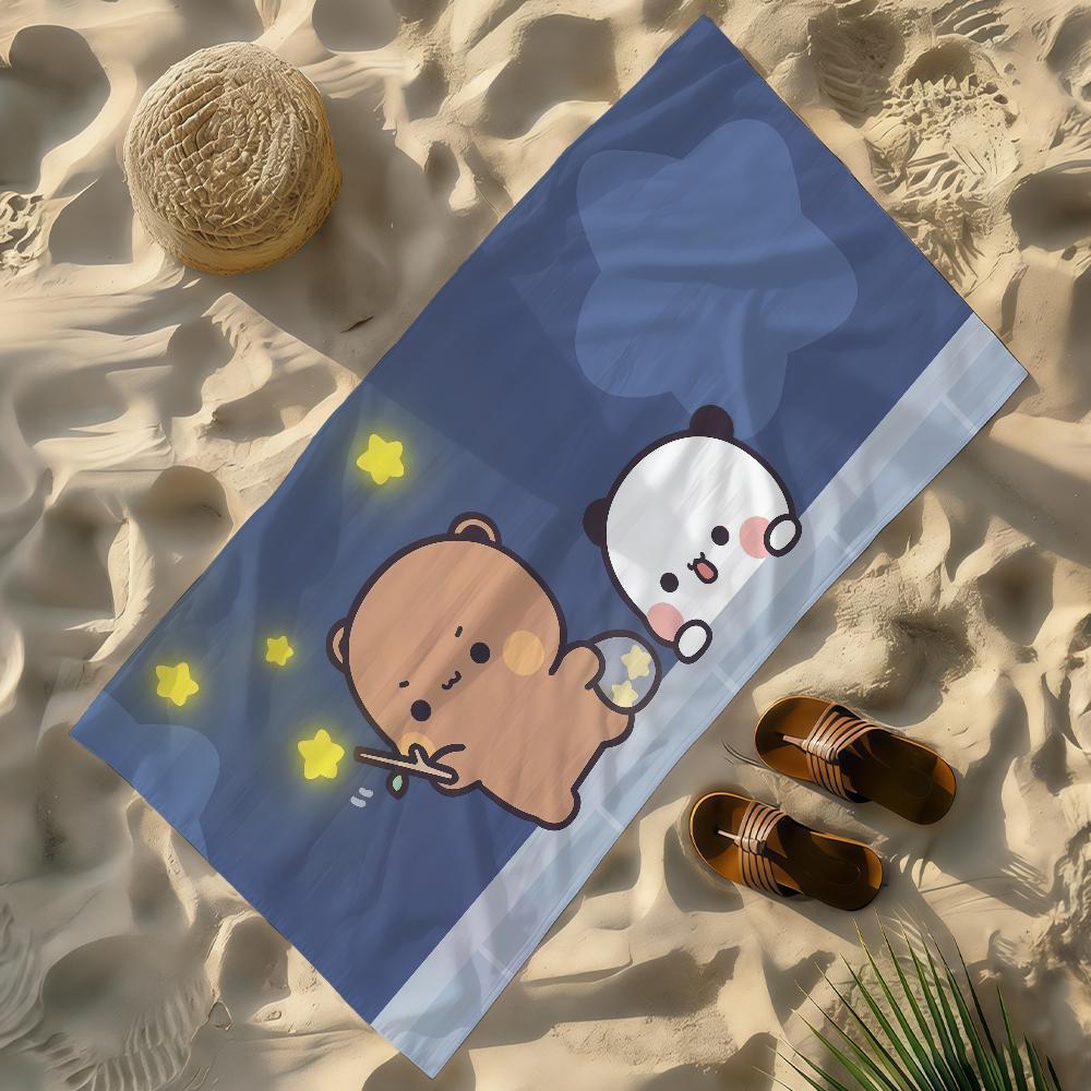 Cartoon BuBU Dudu Kawaii Towel Soft Lightweight Anti-Sand Large Beach Towel Quick-Drying Bath Sports Family
