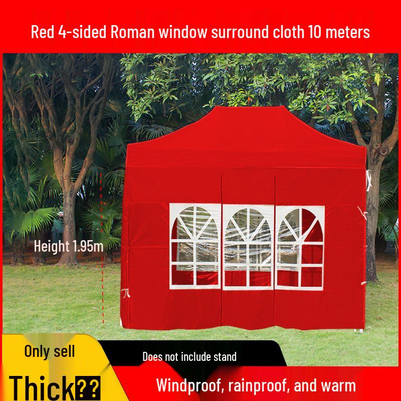 Transparent Tent Side Panel: Windproof & Waterproof Outdoor Canopy Enclosure with Thick Fabric and Durable Edging