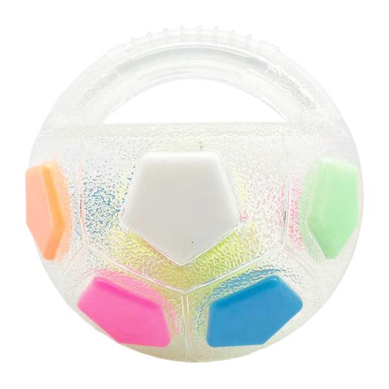 Dog Calming Ball Interactive Football Design Dog Toy Pets Toss And Fetch Toy with Squeaker Treat Dispensing for Small Medium Large Dogs