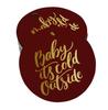 Inkdotpot Real Gold Foil Baby It's Cold Outside Baby Shower Tags Favor Hang Paper Tags 100
