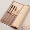 Portable Bamboo Calligraphy Brush Roll Holder