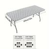 1PC  Rectangle Table Cover Elastic Table Covers Fitted Vinyl Tablecloth For Home Party Camping Table Cloth