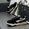 Student Flat-bottomed Contrasting Color Casual Board Shoes Spring and Autumn New Retro Trend Low-top Lace-up Thick-soled Wear-resistant Sports Shoes