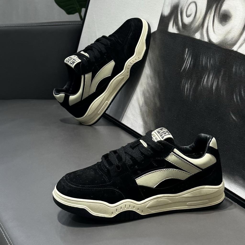 New Retro Platform Casual Board Shoes Men's Youth Low-top Sports Men's Shoes Lace-up Students Four-season Breathable Trendy Shoes