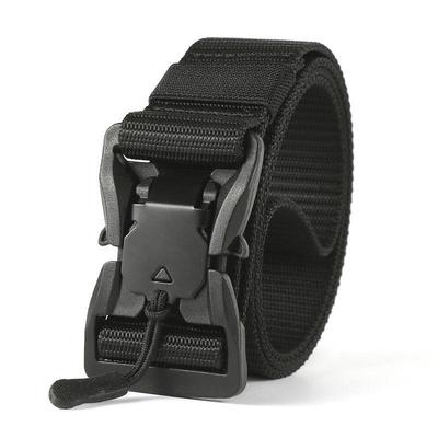 Men's Tactical Canvas Belt with Quick Release Buckle for Outdoor Military Training