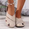 Women'S Summer Fashion Half-Drag Shoes with Woven Roman Style, New Large Size Wedge Sandals for Outdoor Wear., Women Shoes
