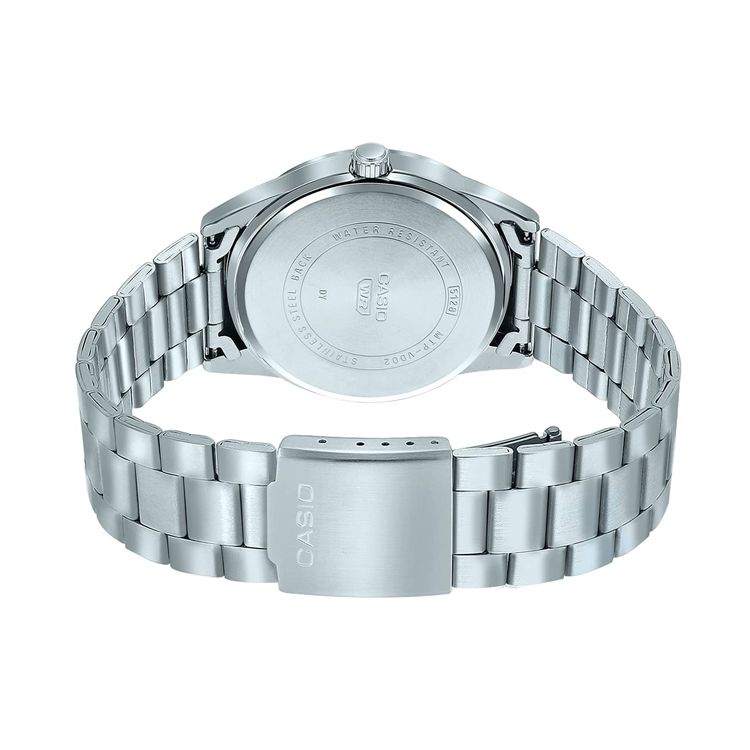 Casio Standard Series Minimalist Fashion Classic Casual Date Display Quartz Movement Stainless Steel Strap Men Watches Blue MTP-VD02D-2E
