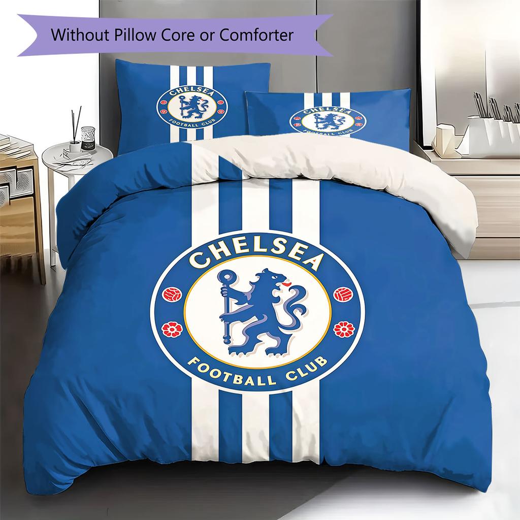 Chelsea F Pattern Bedding,Quilt Set Quilt Cover Pillowcase Home Birthday Gift(1 * Duvet Cover + 2 * Pillowcase, Without Core)