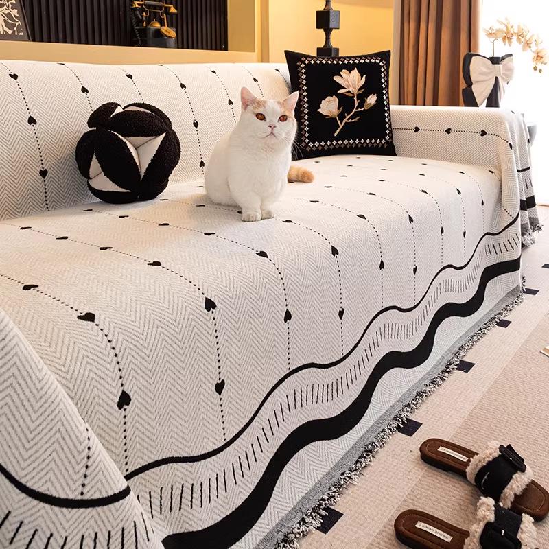 2026 All-Season Non-Slip Chenille Sofa Dust Cover 180*130 (Small Single)