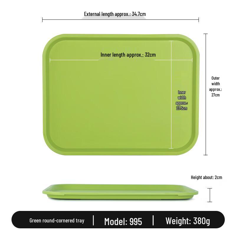 Multi-functional Rectangular Plastic Serving Tray