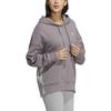 adidas Originals Kleeblatt-Logo Print Kordelzug-Hoodie mit langen Ärmeln Damen Oberteile Lila IC8123
