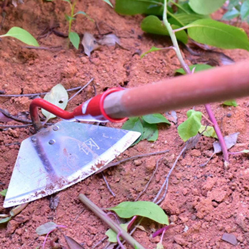 Hoe Garden Tool Gardening Hand Tool for Weeding Seeding Landscaping Soil