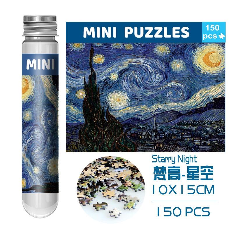 150PCS Mini Test Tube Oil Painting Jigsaw Puzzles Set Family Educational Toys Gifts for Adults Children Creative DIY Puzzle Game